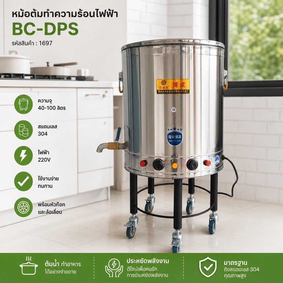 BC-DPS 100L หม้อต้มทำความร้อนไฟฟ้า