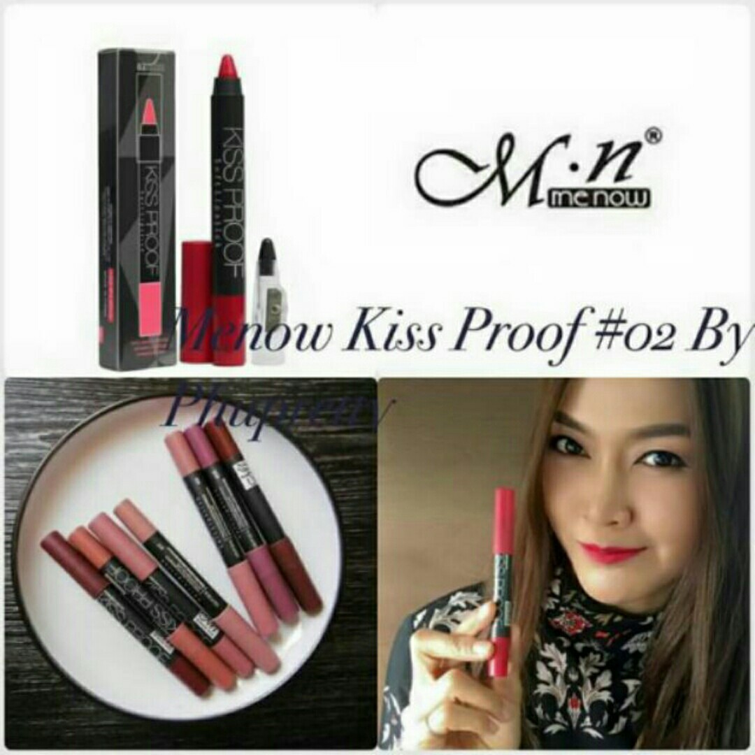 mn102-PI3016 Menow Kiss Proof soft lip ลิปจุ๊บแบบแท่ง คิสพรูฟ