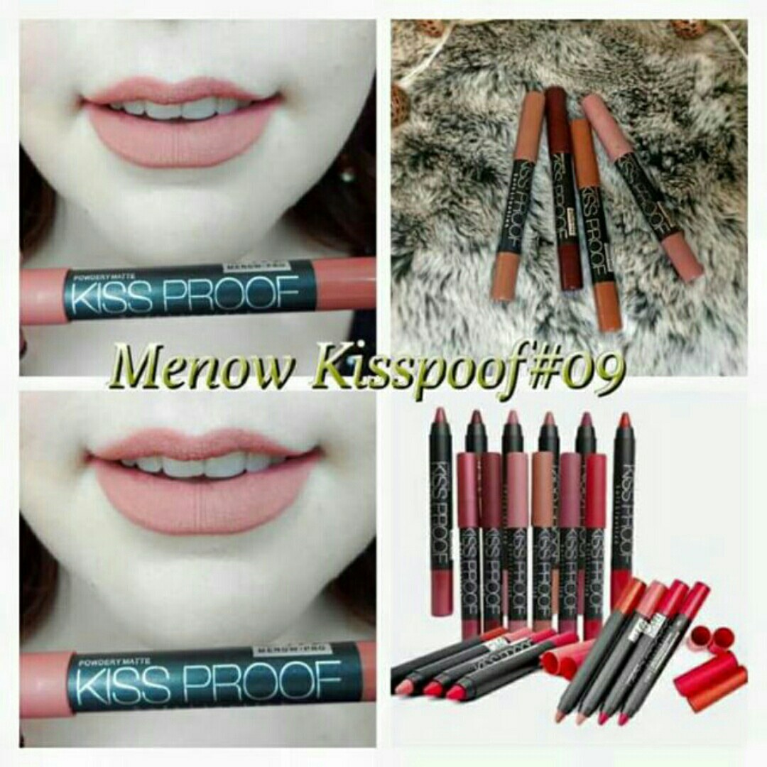mn102-PI3016 Menow Kiss Proof soft lip ลิปจุ๊บแบบแท่ง คิสพรูฟ