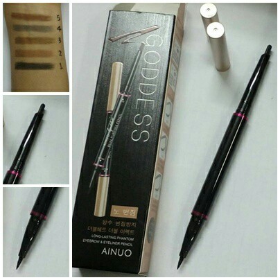 Ainuo GODDESS long-lasting eyebrow & eyeliner pencil 2หัว อายไลเนอร์ + เขียนคิ้วออโต้ A516
