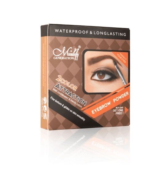 ( คิ้วเป๊ะ/หน้าเปลี่ยน/ใช้ดี ติดทน )MENOW เขียนคิ้วง่ายๆ EYEBROW แถมดินสอเขียนได้ทั้งขอบตาและขอบปากในแท่งเดียวในตัว คุ้มสุดๆ Menow Cosmetics E418 Pro Makeup Silky Eyebrow Powder