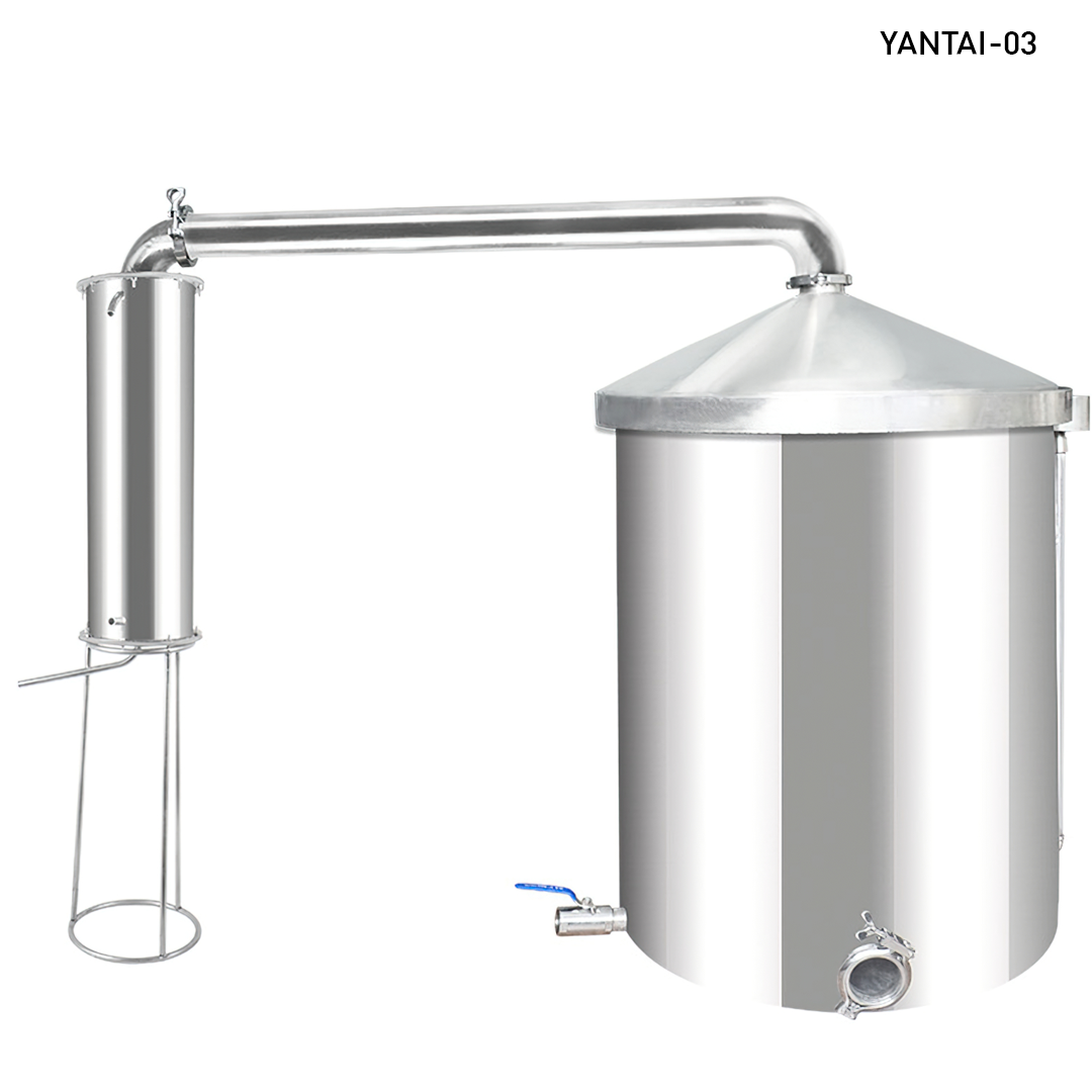 YANTAI-03 หม้อต้ม หม้อกลั่น กลั่นสมุนไพร กลั่นน้ำมันหอมระเหย ,เหล้า,ไวน์   150L-ขายเสื้อราคาถูก